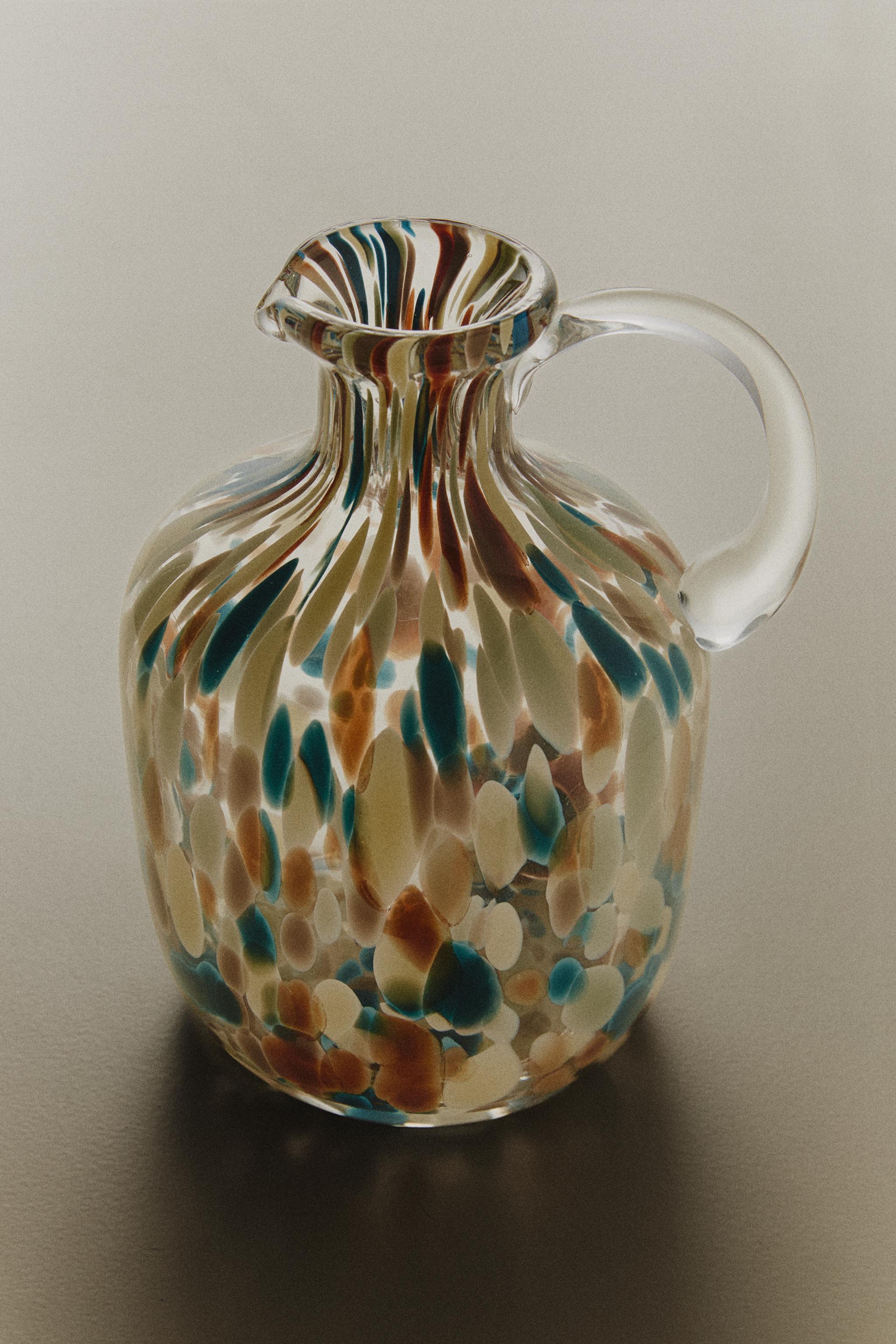 COLORED GLASS PITCHER